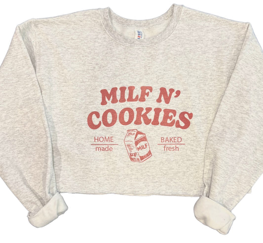 MILF N’ COOKIES - Crewneck crop