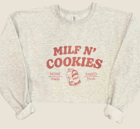 MILF N’ COOKIES - Crewneck crop